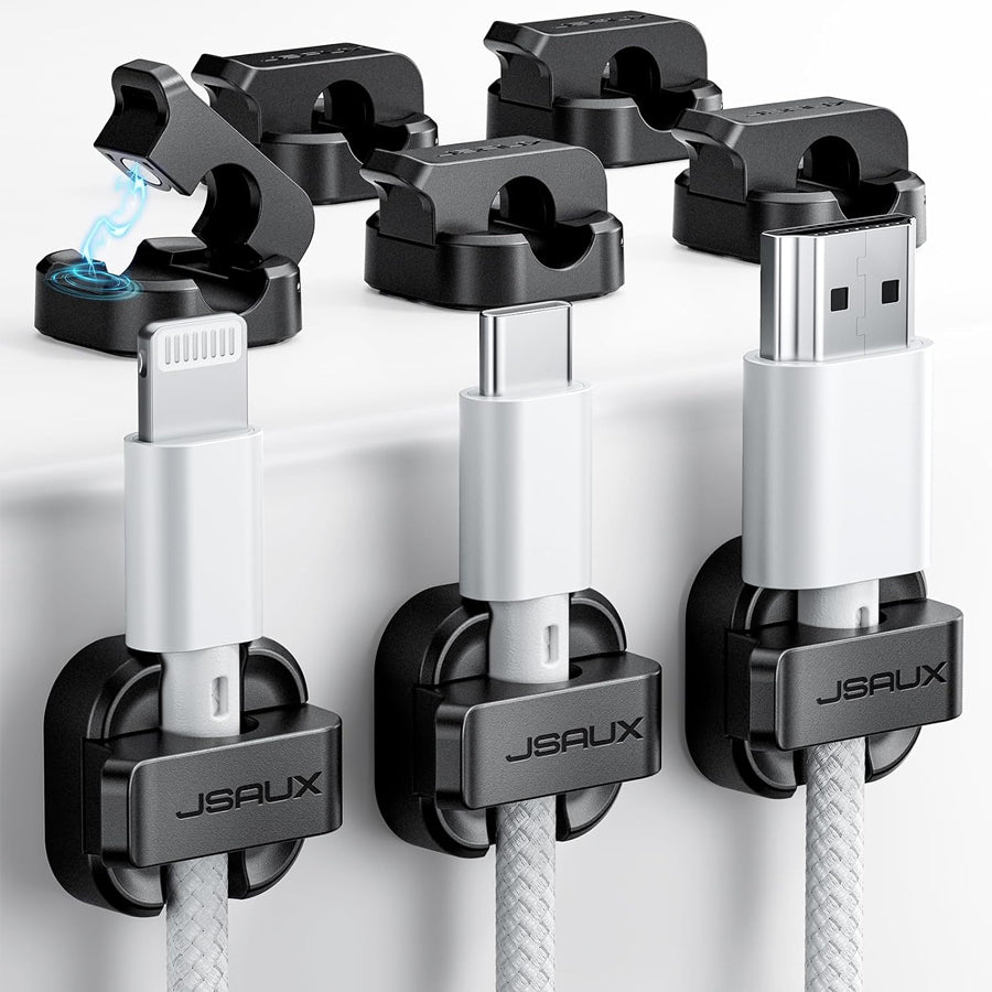 JSAUX Magnetic Cable Clip 8 pcs (Black) (GP0601)