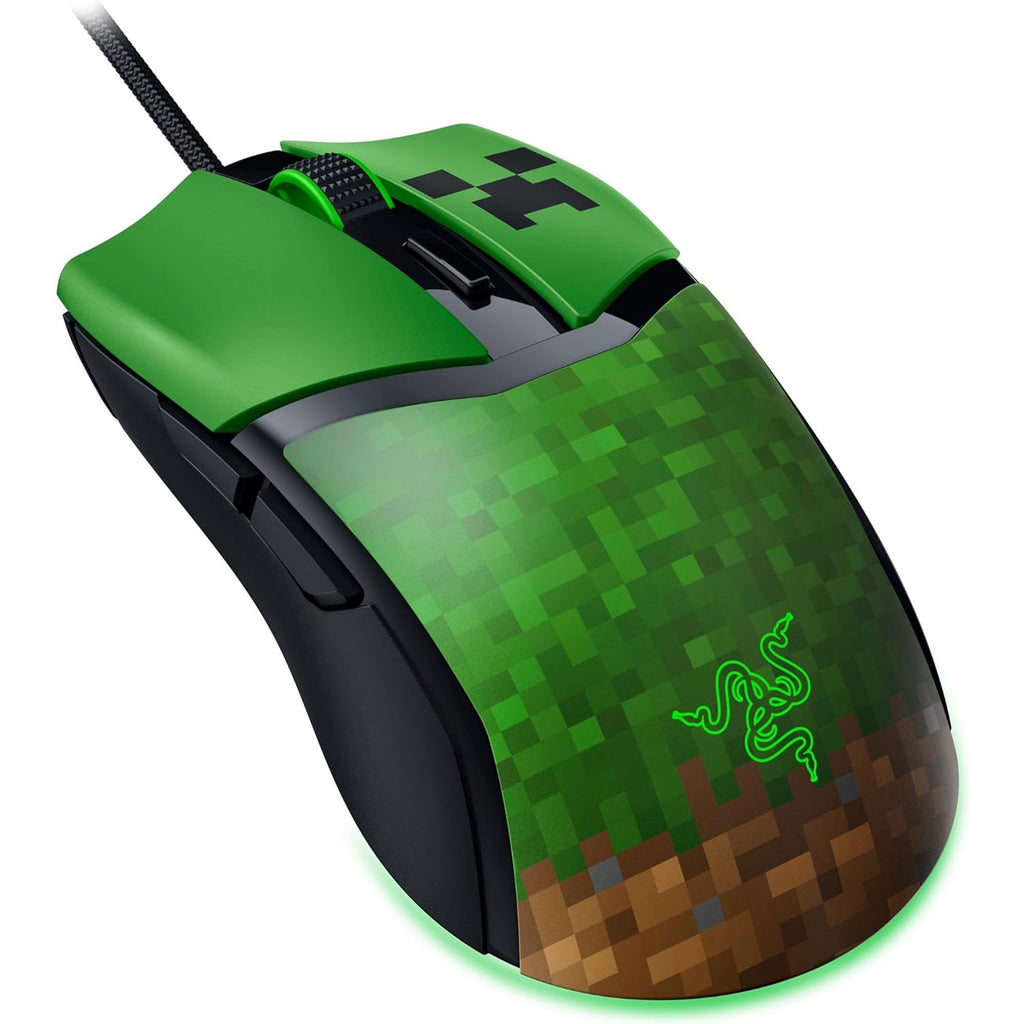 Mouse Minecraft Razer Cobra Customizable RGB Wired Gaming Mouse (Minecraft Edition)