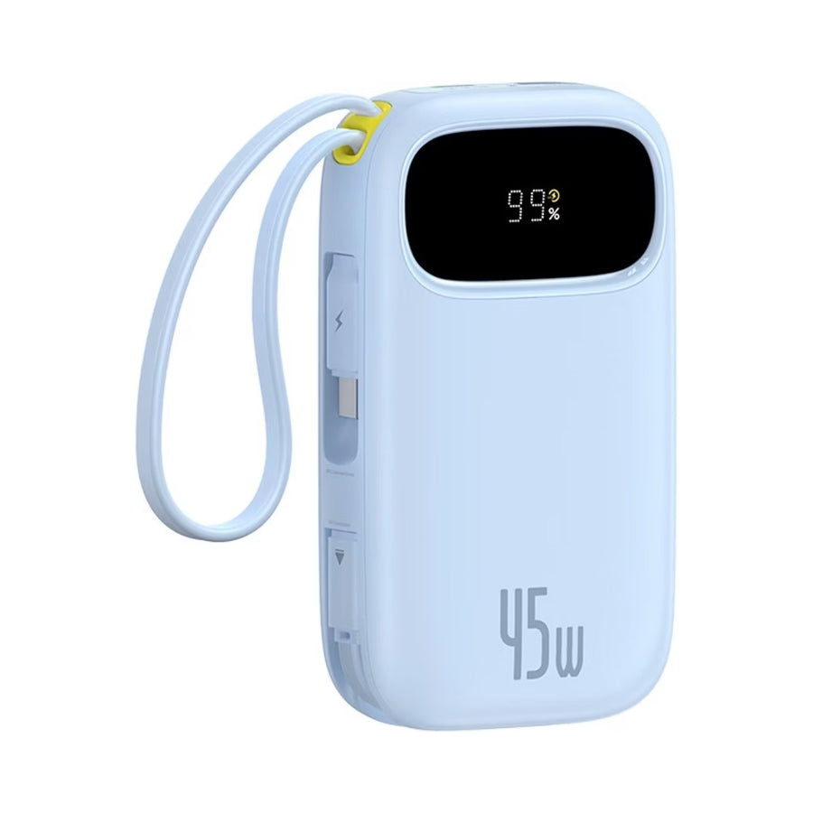 Baseus EnerFill FC31 Qpow 3 Digital Display Power Bank with Built-in USB-C + iP Cable 20000mAh 45W
