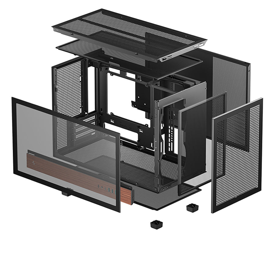 DeepCool CH260 Wood High Airflow Compact M-ATX Wood Grain PC Case