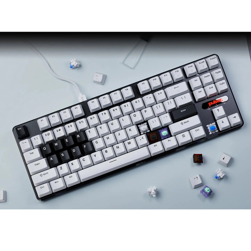 Pulsar PCMK 2 HE TKL ANSI Hall Effect Magnetic Gaming Keyboard (White) (PCMK2HE801W)