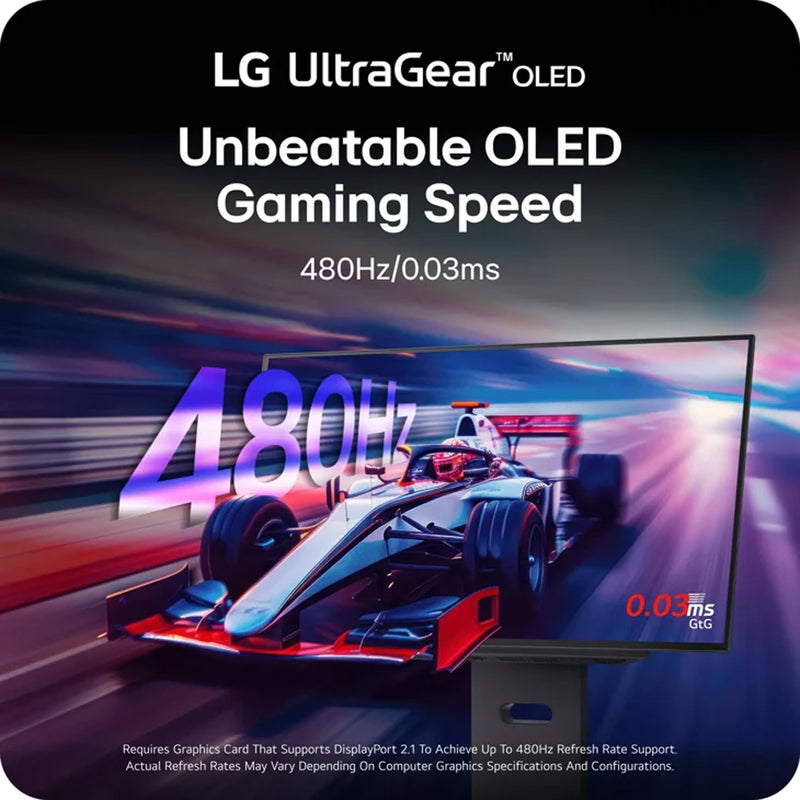 LG UltraGear OLED 27GX790A 27" QHD (2560x1440) 480Hz 0.03ms G-Sync Compatible DisplayPort 2.1