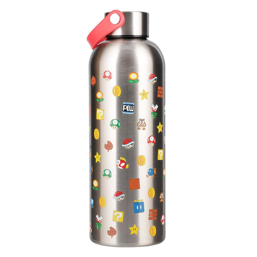 Paladone Super Mario Metal Water Bottle with Carry Loop (PP15877NN)