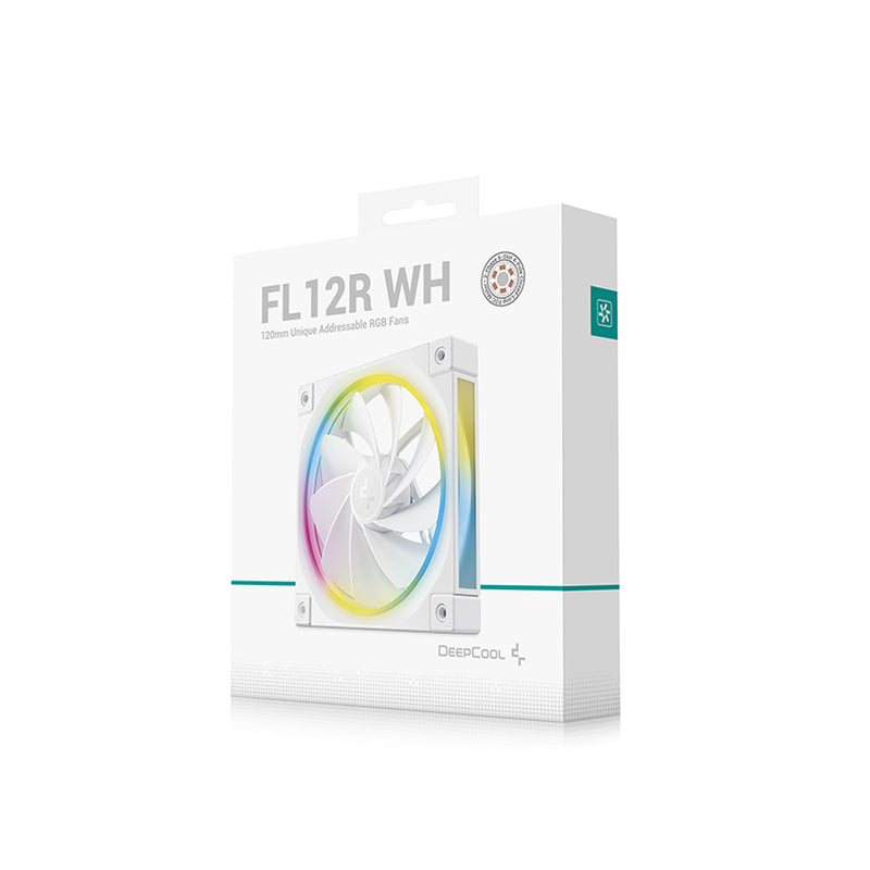 DeepCool FL12R Single 120mm Unique ARGB Fan (Black, White)