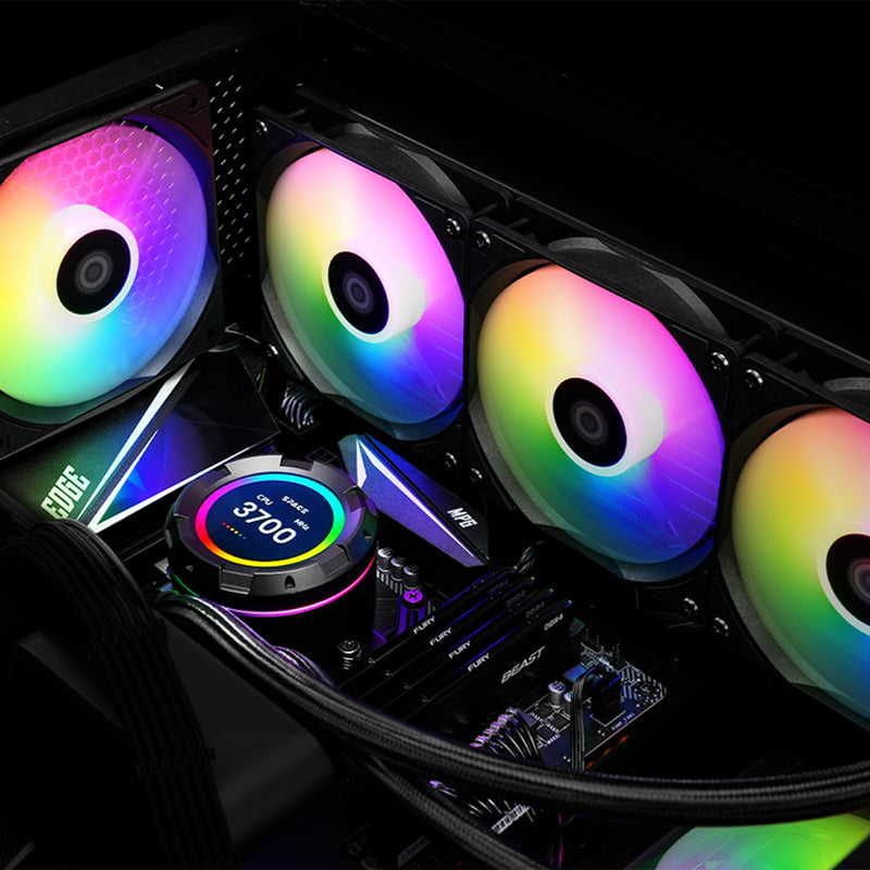 ID-Cooling SL360 XE LCD AIO Liquid CPU Cooler (Black, White)