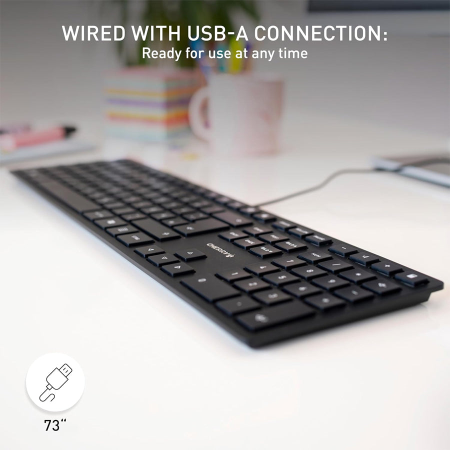 Cherry KC 6000 Slim Corded Keyboard (Black) (JK-1600EU-2)
