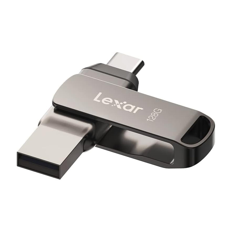 Lexar JumpDrive Dual Drive D400 128GB USB 3.1 Gen 1 Type-C & Type-A 130MB/s Read Flash Drive