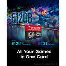 Transcend 256GB MicroSD Express XC-I U3 V30 A1 900MB/s Read Memory Card For Nintendo Switch 2