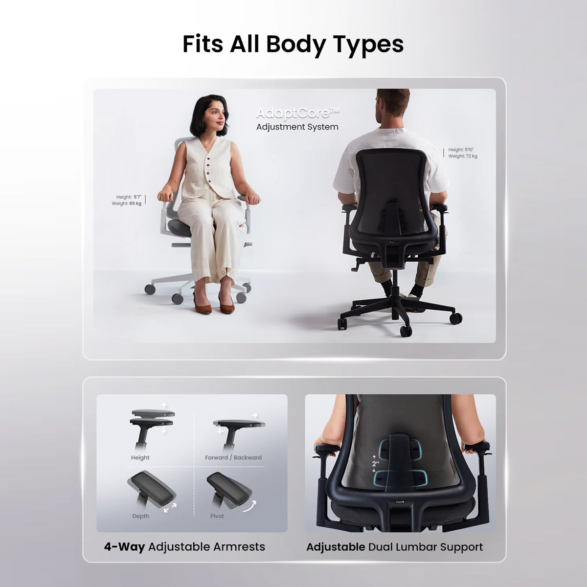 ProtoArc Flexer Pro Mesh Ergonomic Office Chair