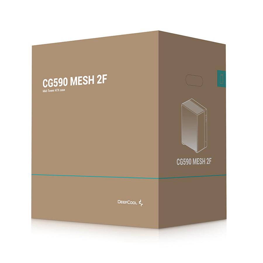 DeepCool CG590 Mesh 2F Mid-Tower ATX PC Case with Pre-Installed 2x160mm ARGB Fans