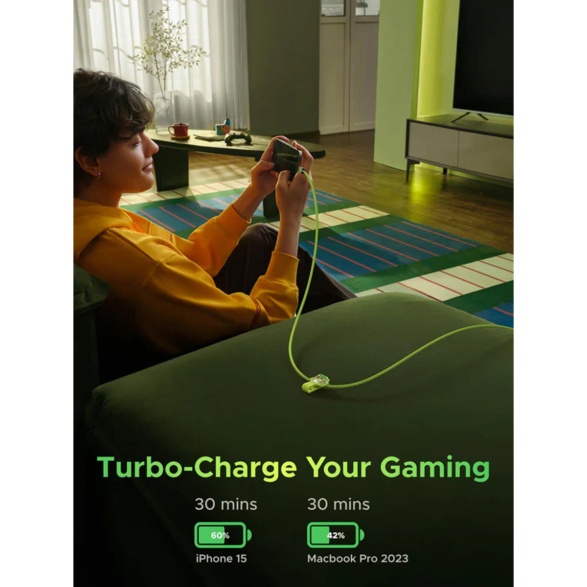 Ugreen USB-C to USB-C 100W PD Fast Charging Cable Genshin Impact Ed