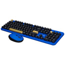 Aula AC306 Retro Round Wireless Keyboard & Mouse Combo (Royal Blue/Black)