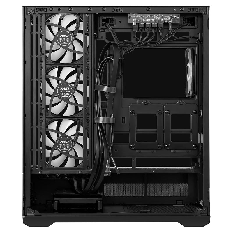 MSI MAG Pano 110R PZ Micro-ATX Mid Tower Tempered Glass Gaming Case (Black, White)