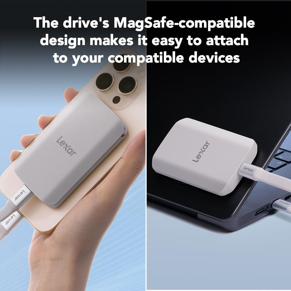 Lexar ES5 1TB USB 3.2 Gen 2x2 Type-C Magnetic Portable SSD - Up To 2000MB/s Read & 2000MB/s Write 