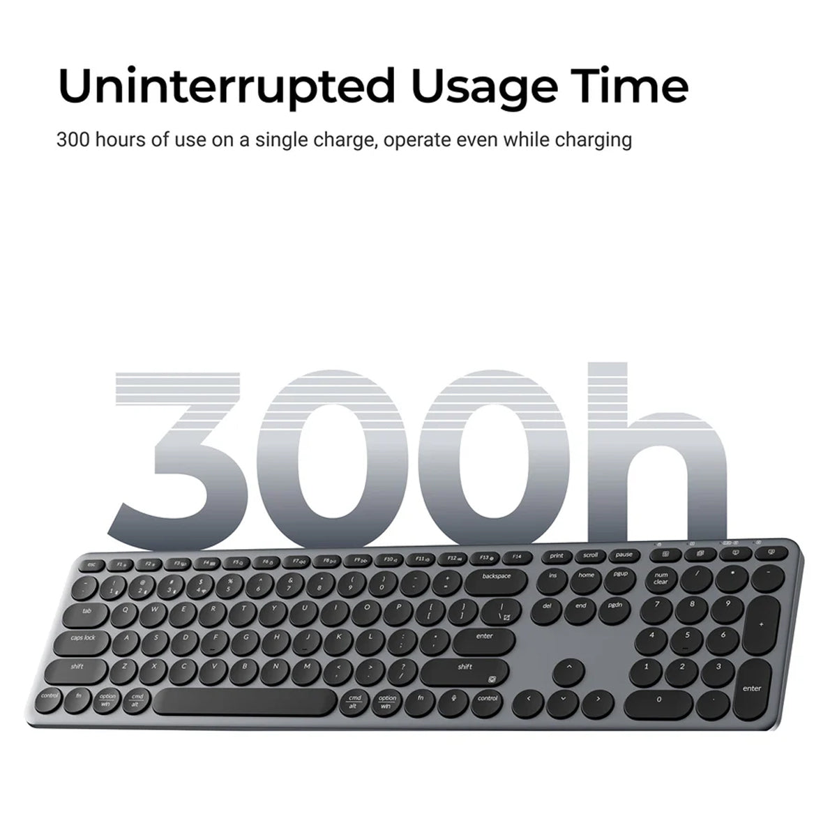 Keychron B5 Pro Ultra-Slim Lightweight Full-Size Wireless Keyboard (Space Gray) (B5P-K1)