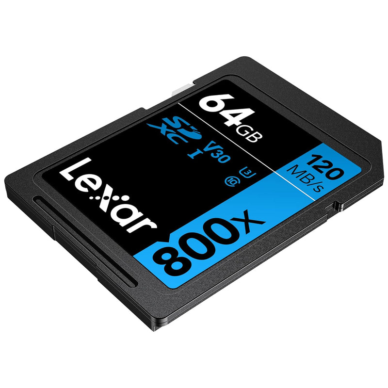 Lexar High-Performance 800x SDXC UHS-I C10 U3 V30 120MB/s Read SD Card BLUE Series