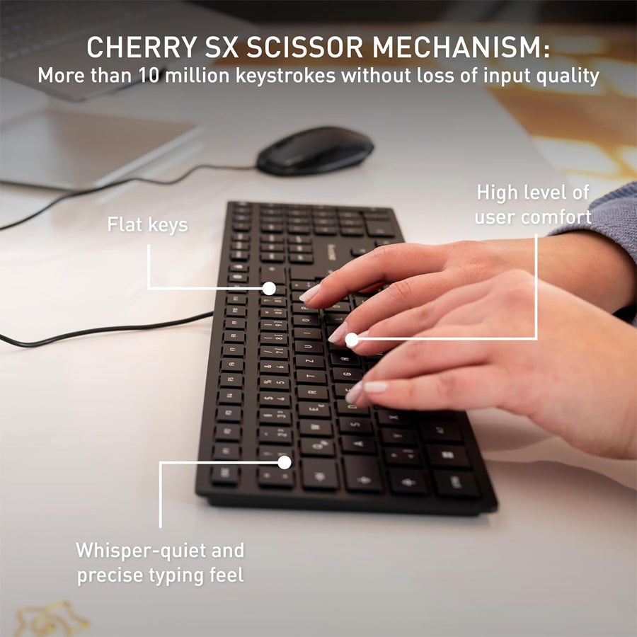 Cherry KC 6000 Slim Corded Keyboard (Black) (JK-1600EU-2)
