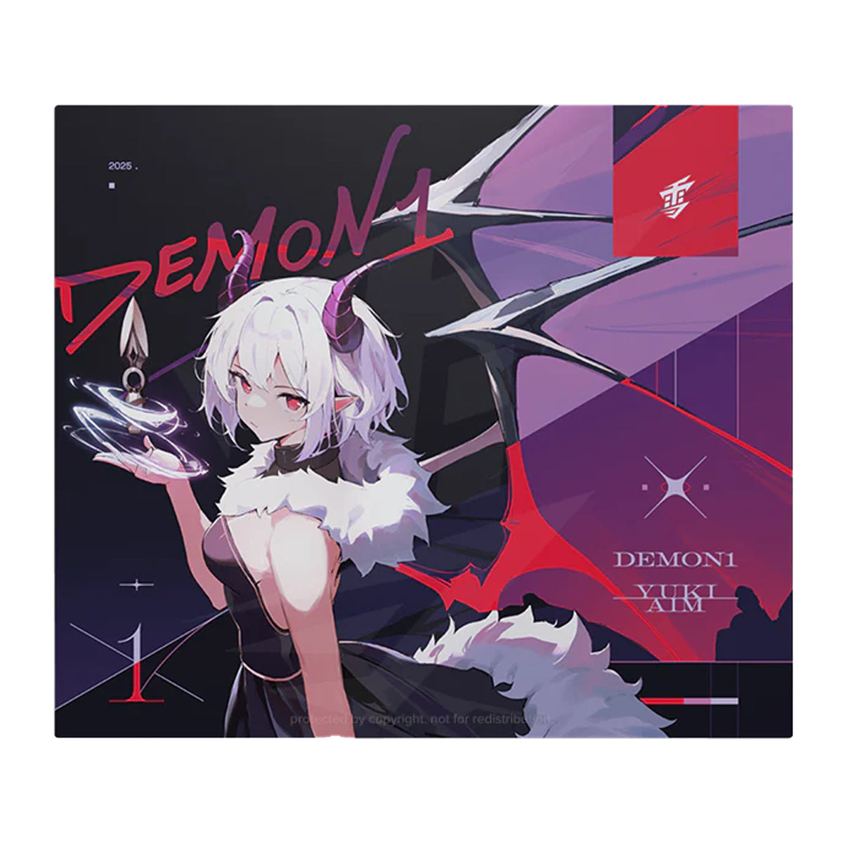 Yuki Aim x Demon1 Glass Mousepad (490x420x2.8mm)