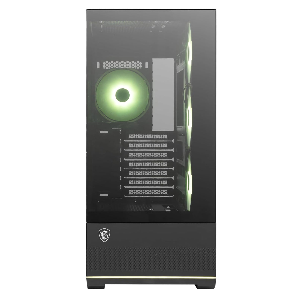 MSI MAG Pano 110R PZ Micro-ATX Mid Tower Tempered Glass Gaming Case (Black, White)