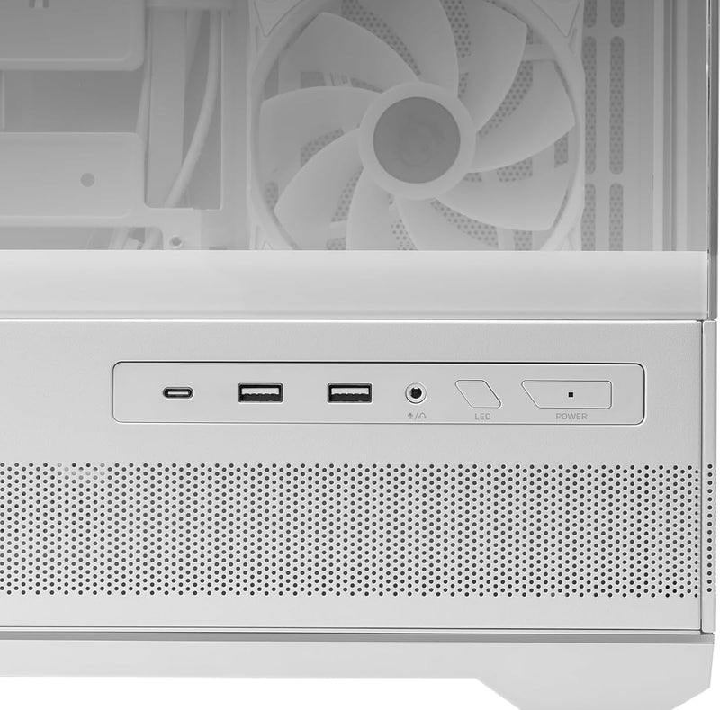 MSI MAG Pano 110R PZ Micro-ATX Mid Tower Tempered Glass Gaming Case (Black, White)
