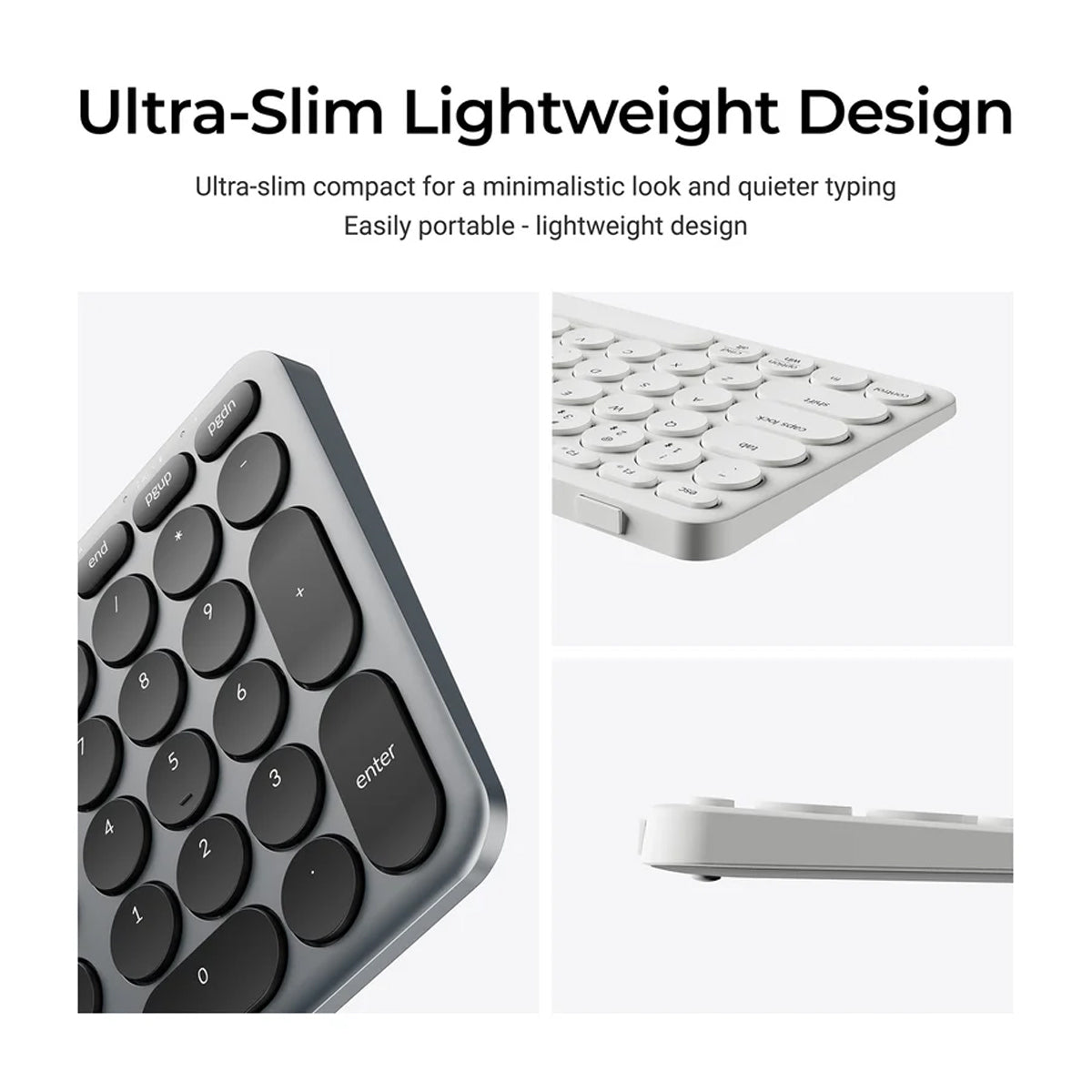 Keychron B5 Pro Ultra-Slim Lightweight Full-Size Wireless Keyboard (Space Gray) (B5P-K1)