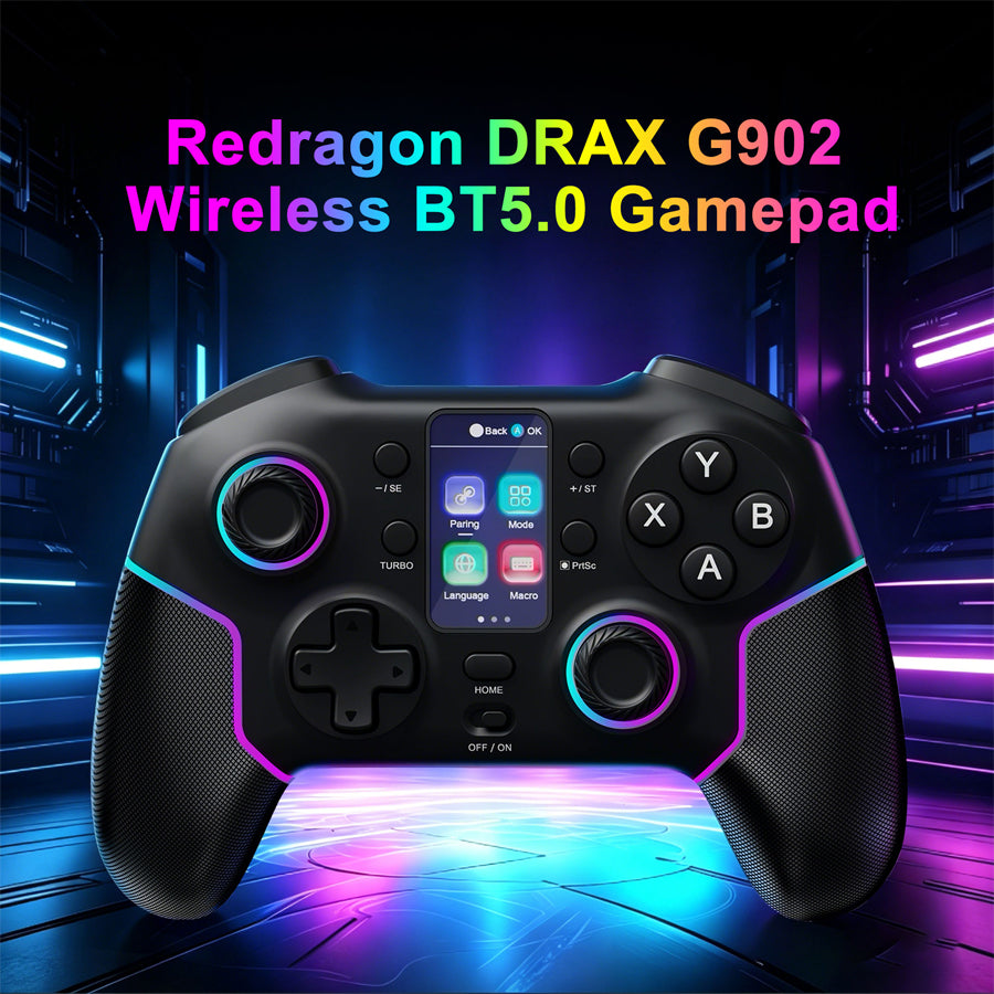 Redragon G902 Drax Wireless LCD Display Controller with RGB Backlight