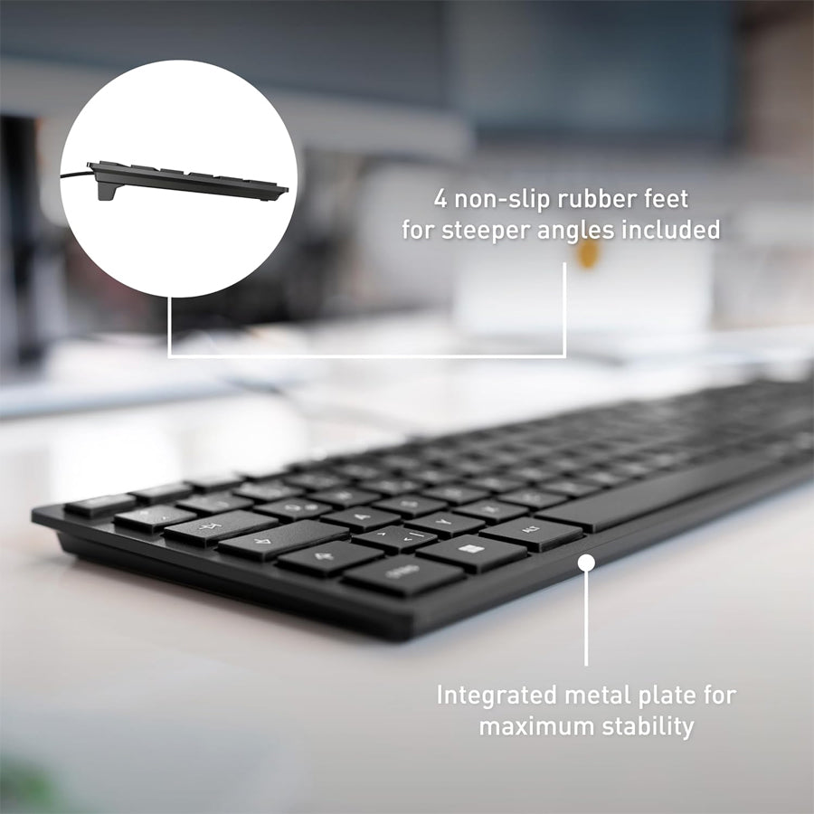 Cherry KC 6000 Slim Corded Keyboard (Black) (JK-1600EU-2)