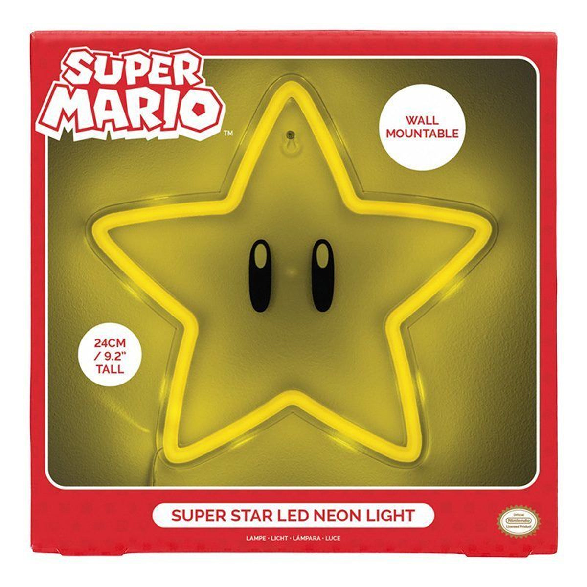 Paladone Super Mario Super Star Wall Mounted LED Neon Light (PP14711NNVN)