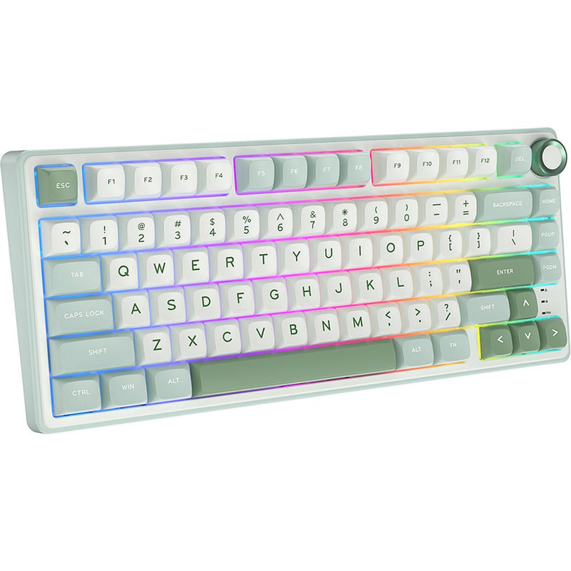 Royal Kludge R75 QMK Single-Mode RGB 81 Keys Hot-Swappable Mechanical Keyboard Sky Cyan