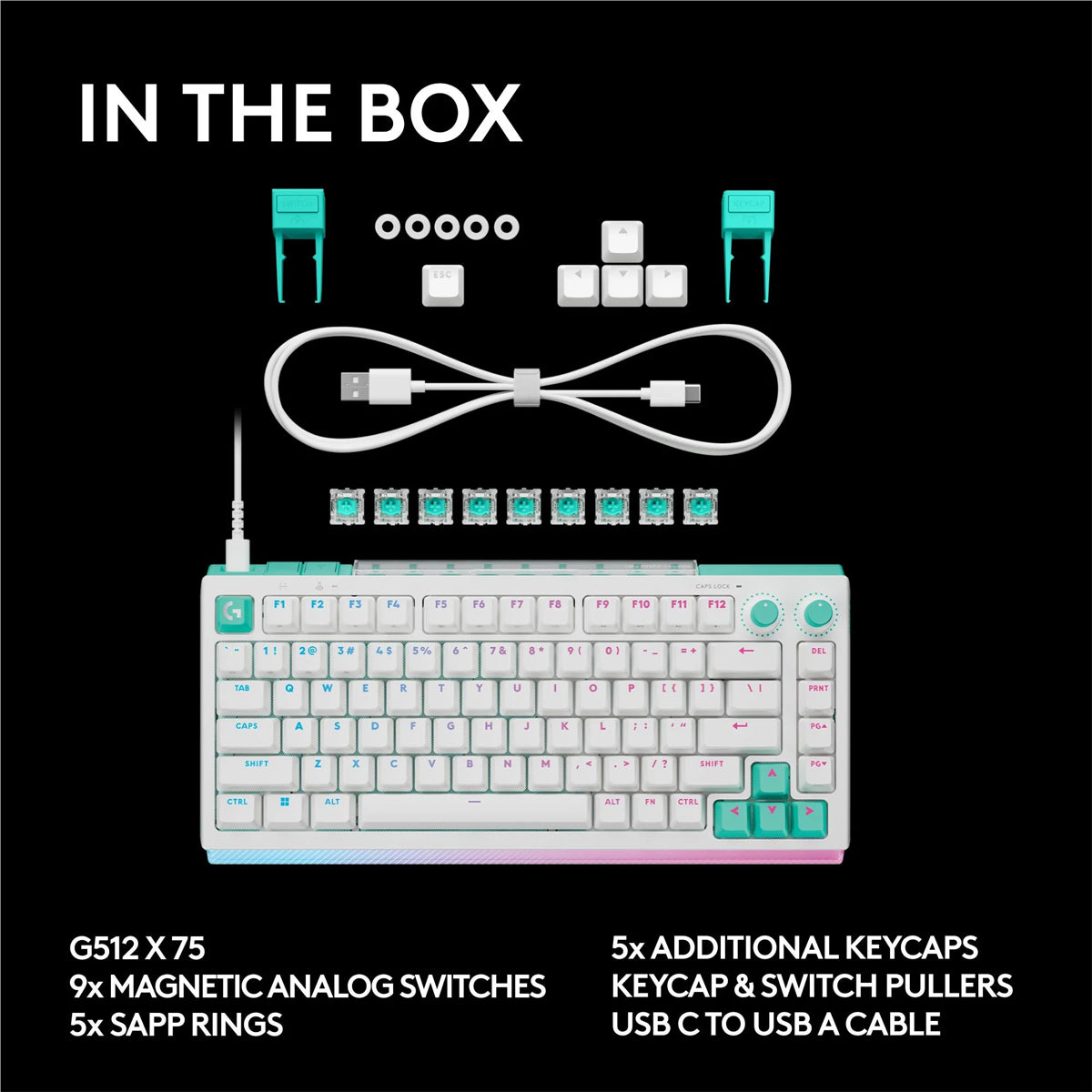 Logitech G512 X 75 Dual Swap TMR Analog/Mechanical 8k Gaming Keyboard