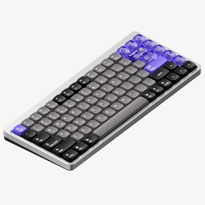 NuPhy Air75 HE Low-Profile Magnetic Jade Switch 84-Key Wired Gaming Keyboard (Space Silver)