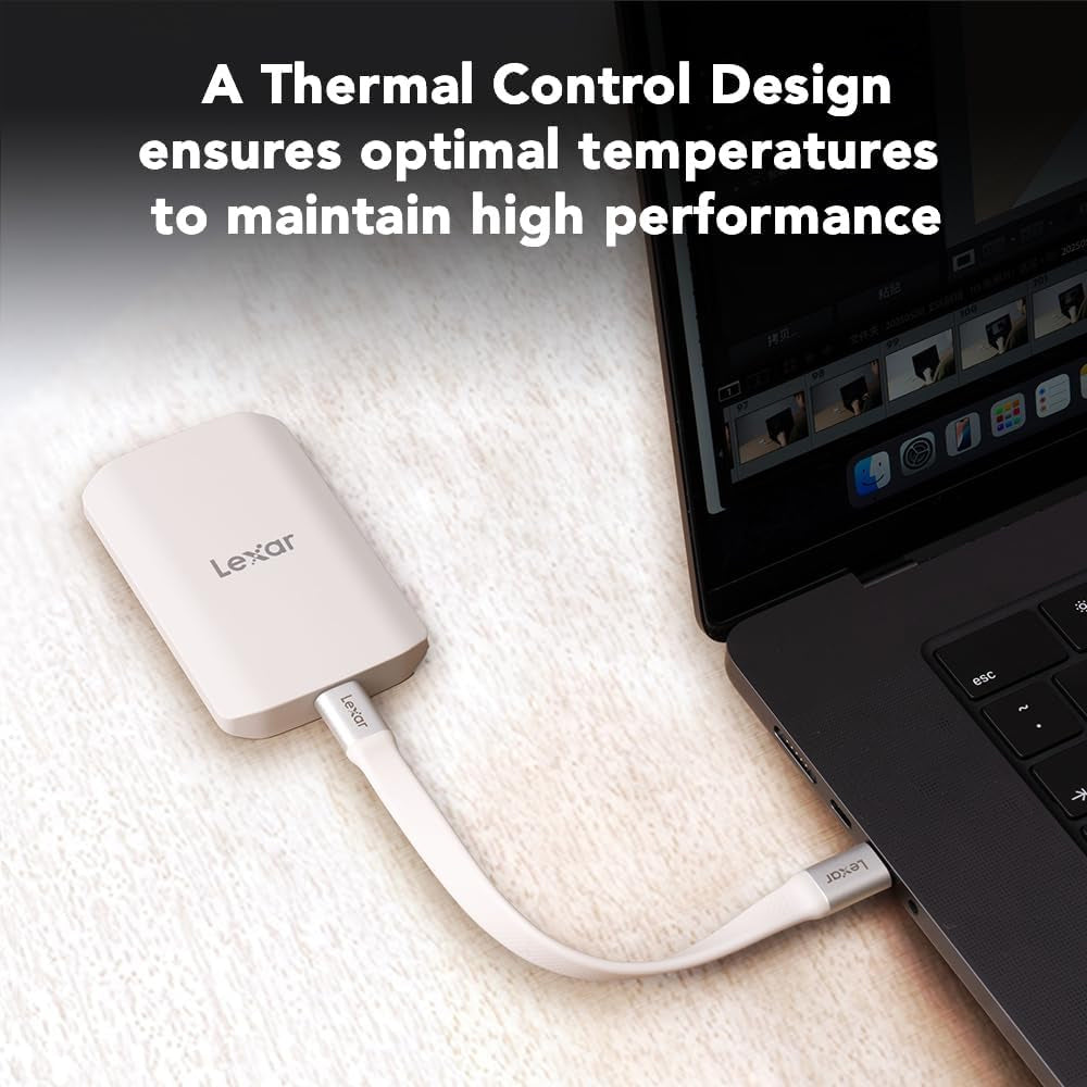 Lexar ES5 1TB USB 3.2 Gen 2x2 Type-C Magnetic Portable SSD - Up To 2000MB/s Read & 2000MB/s Write 