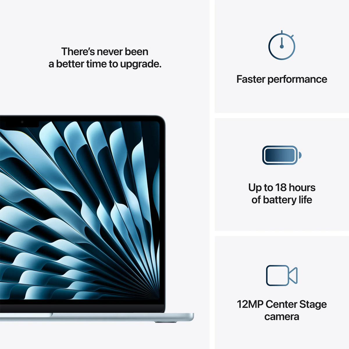 MacBook Air 13" 16GB+256GB M4 Chip with 10-Core CPU & 8-Core GPU (Sky Blue) (MC6T4PP/A)