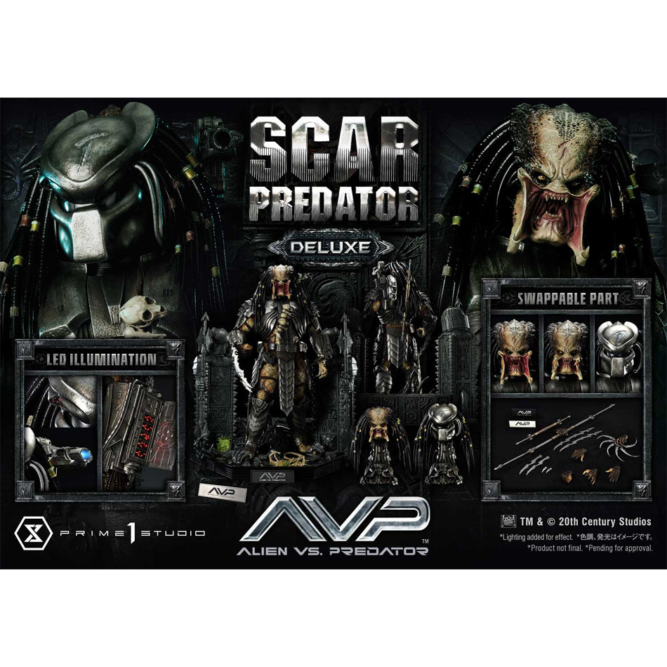 Prime 1 Studio Museum Masterline Alien vs. Predator (Film) Scar Predator DX Bonus Version (MMPR-04DXS)