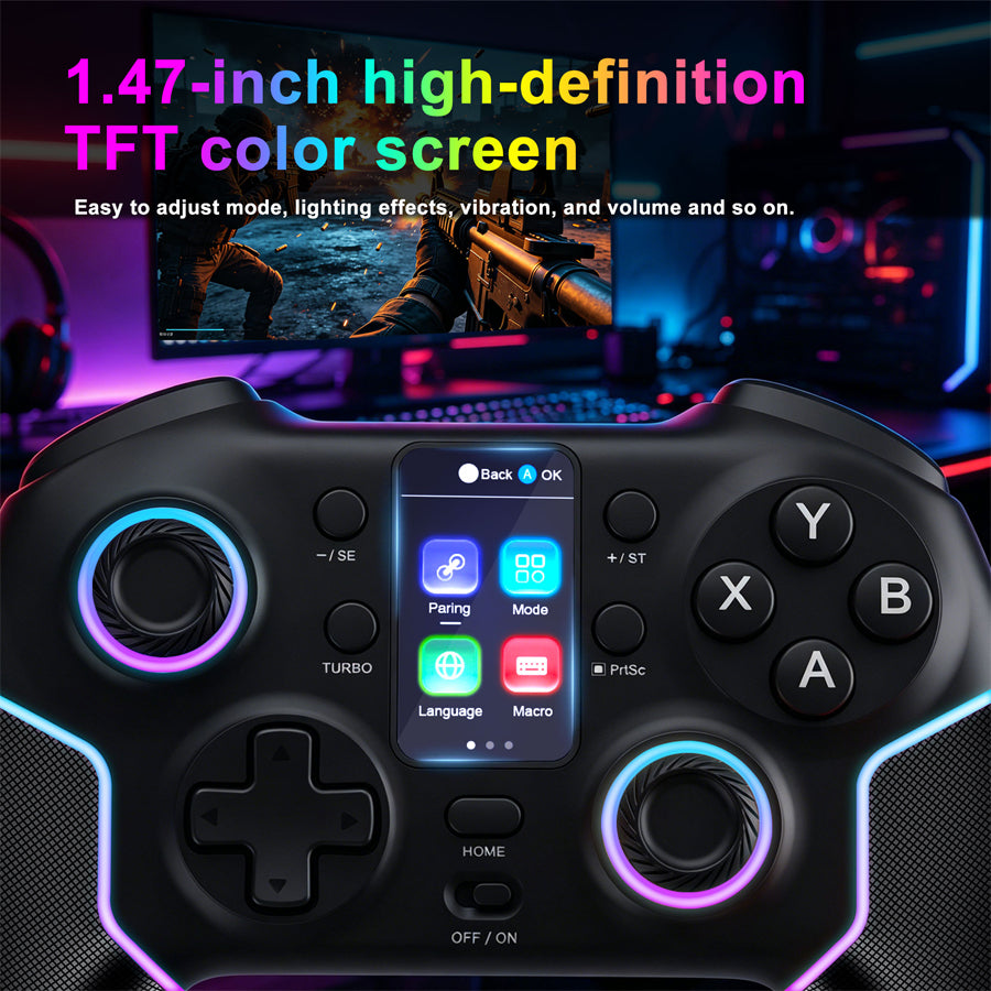 Redragon G902 Drax Wireless LCD Display Controller with RGB Backlight