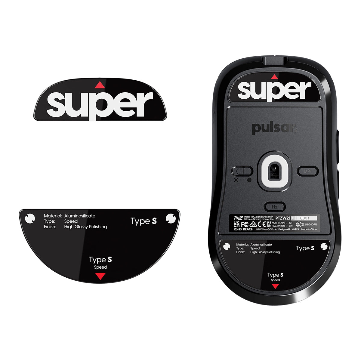 Pulsar Superglide Glass Skates Type-S for Pulsar Tenz Signature Edition