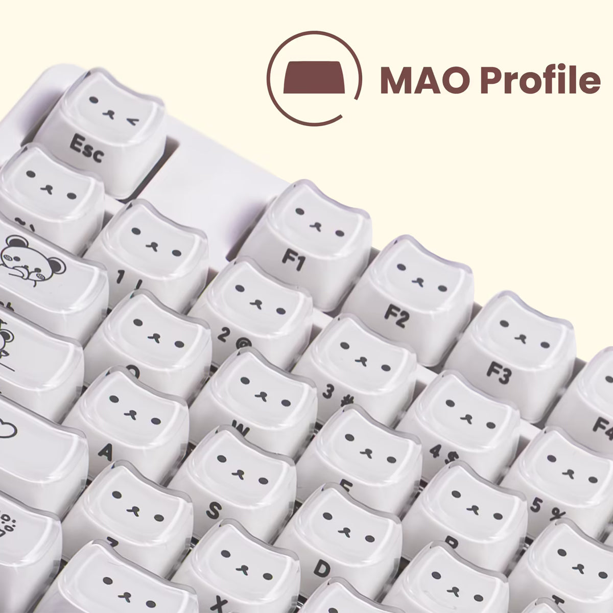 Akko Greedy Bear Keycap Set MAO Profile 119 Keys