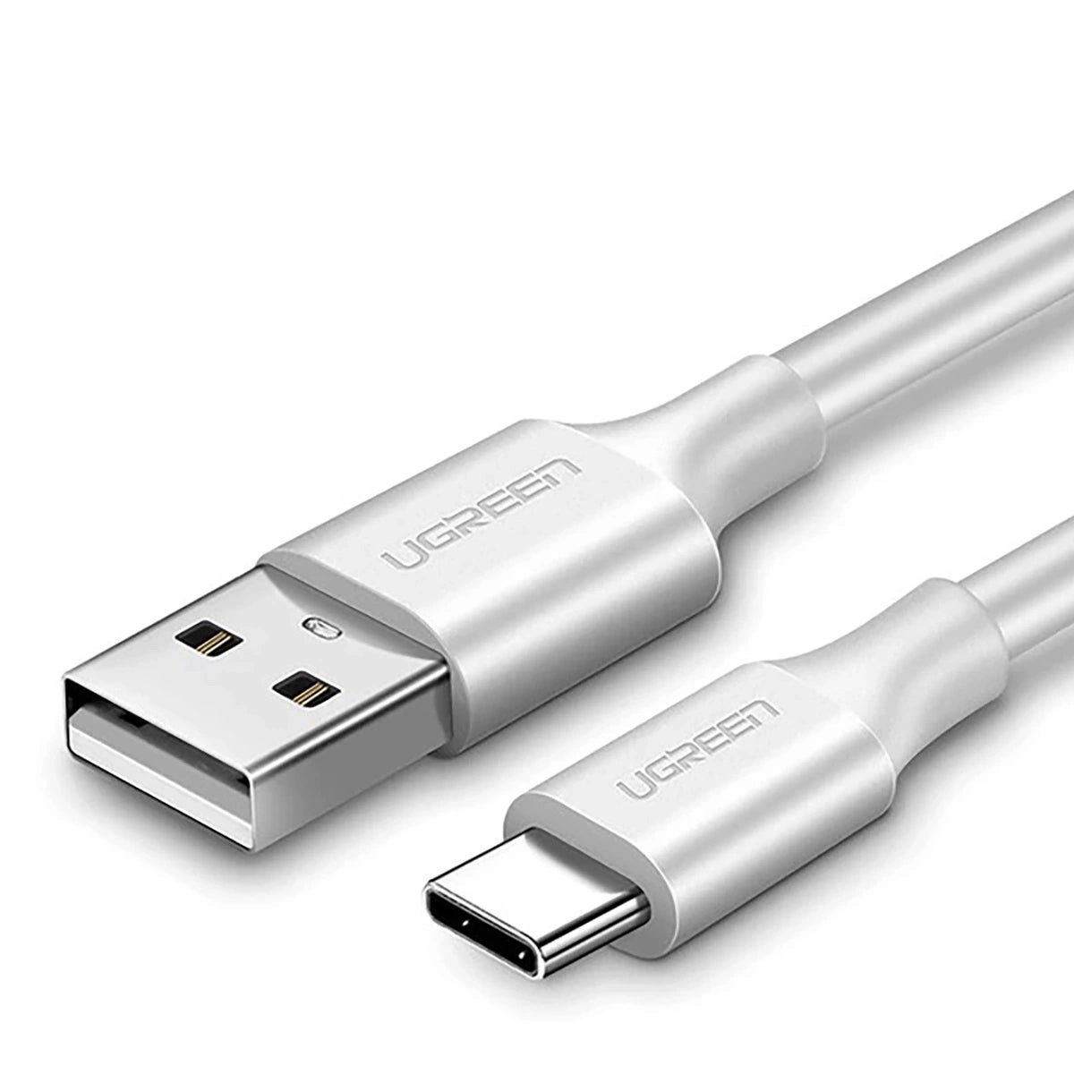 Ugreen USB-A 2.0 to USB-C Cable Nickel Plating - 1.5m (White) (US287/60122)