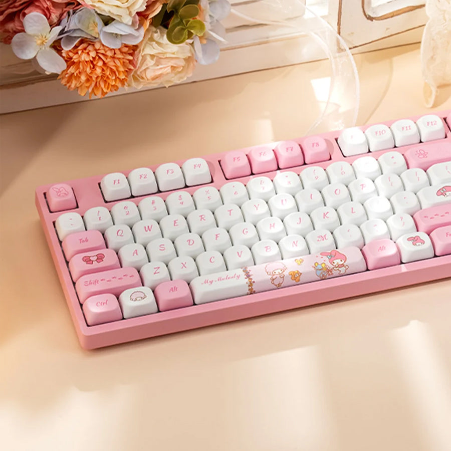 Akko My Melody 3108RF V3 Dual-Mode Mechanical Keyboard (Akko Frost Pink Switch)