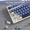 Royal Kludge RK-S85 Tri-Mode RGB 85 Keys Hot Swappable Mechanical Keyboard Horizon Blue