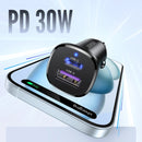 Ugreen 2-Port USB-C PD + USB-A QC 30W Fast Car Charger (EC305/25845)