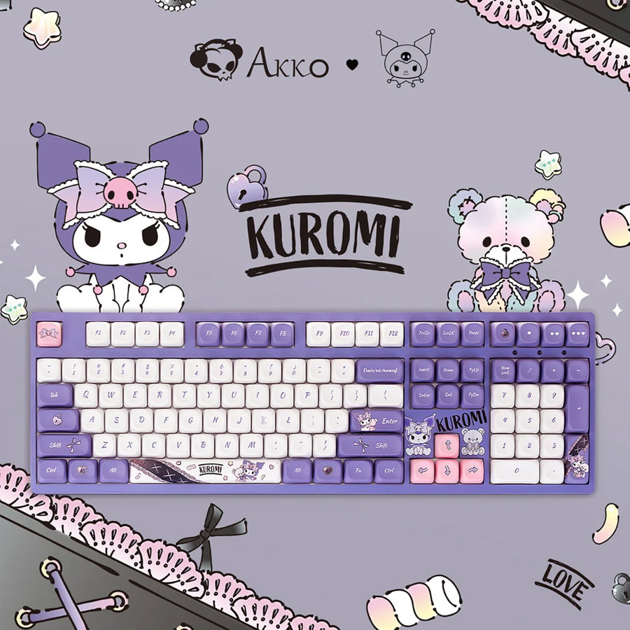 Akko Kuromi 3108RF V3 Dual-Mode Mechanical Keyboard (Akko Frost Pink Switch)