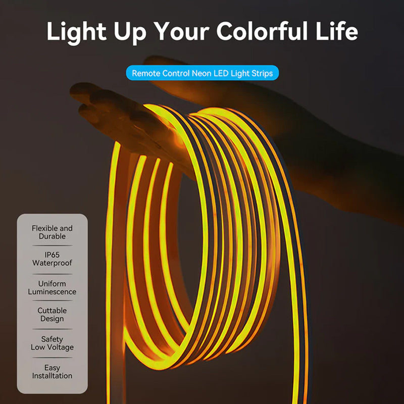 Vention Silicone Neon LED Strip Lights with IR Remote & USB 5V Power Supply - 1M, 2M 