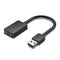 Vention 2-Port USB External Sound Card - USB-A to TRS 3.5mm x 2 - 0.15M (Black) (CDYB0)
