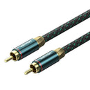 Vention Cotton Braided RCA Male to Male Coaxial Audio Cable - Green Copper Type 2M (BCTGH)