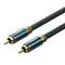 Vention Cotton Braided RCA Male to Male Coaxial Audio Cable - Green Copper Type 2M (BCTGH)