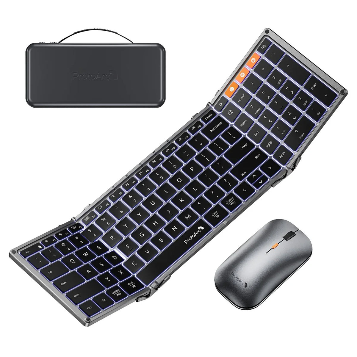 ProtoArc XKM01 Pro Foldable Full-Size Keyboard and Mouse Combo