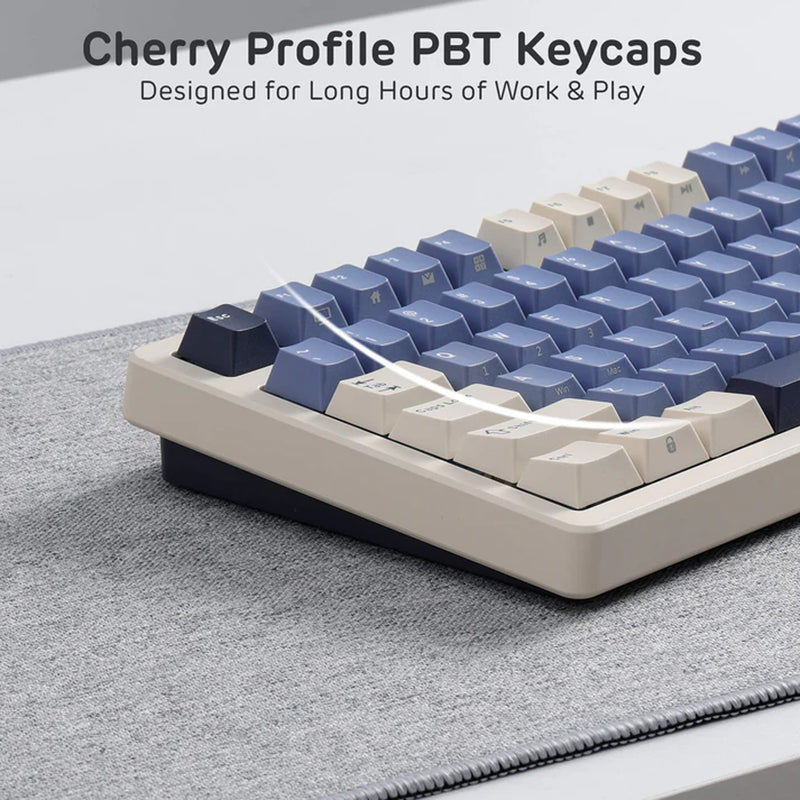Royal Kludge RK-S85 Tri-Mode RGB 85 Keys Hot Swappable Mechanical Keyboard Horizon Blue