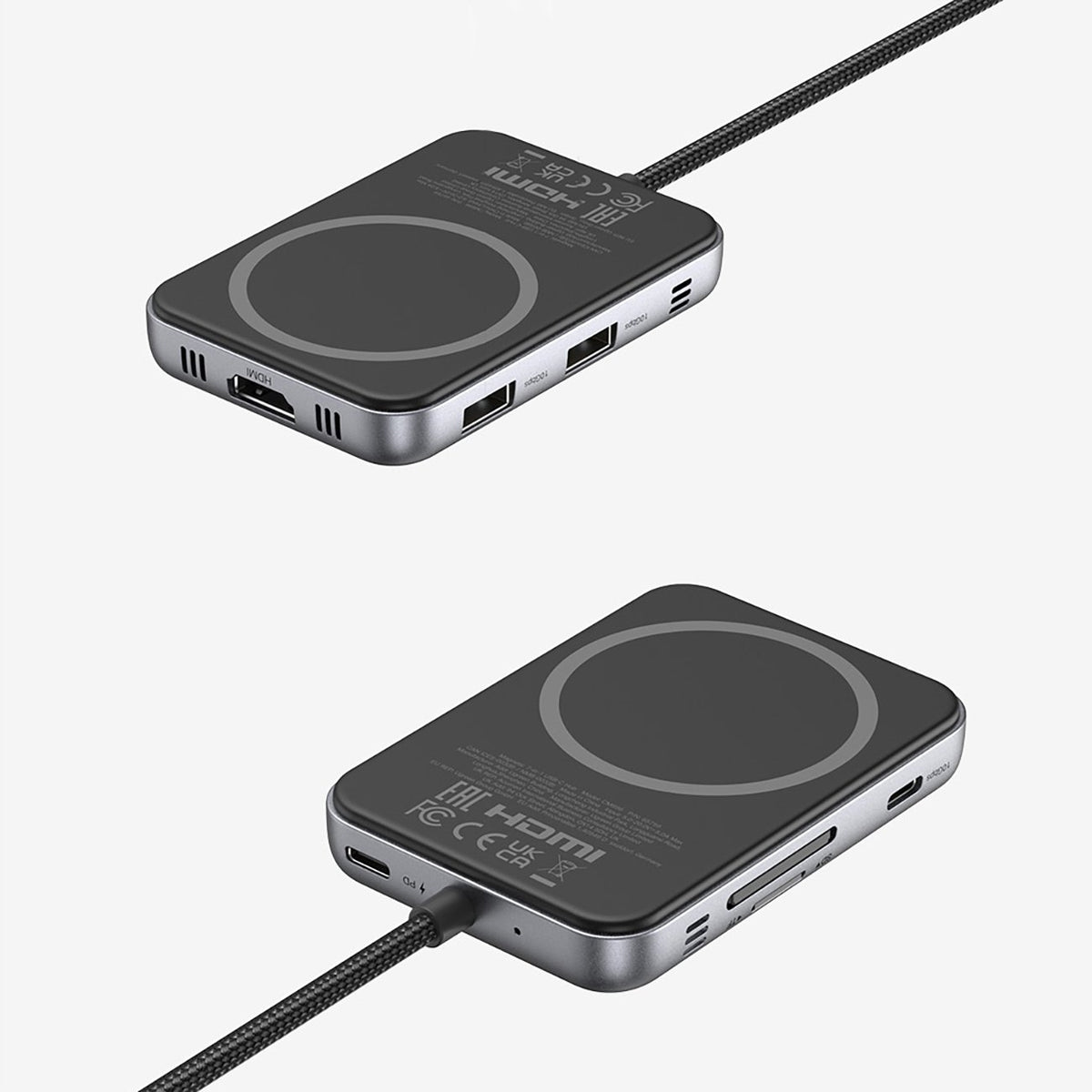 Ugreen Magnetic 7-in-1 USB-C Hub - USB-C to HDMI + 2xUSB-A 3.2 + USB-C 3.2 + PD + SD + TF