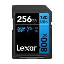 Lexar High-Performance 800x SDXC UHS-I C10 U3 V30 120MB/s Read SD Card BLUE Series